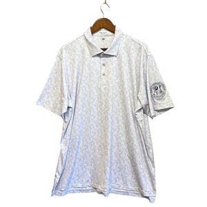 Peter Millar Mens Summer Comfort Polo Golf Shirt Size XL AOP Stretch Performance